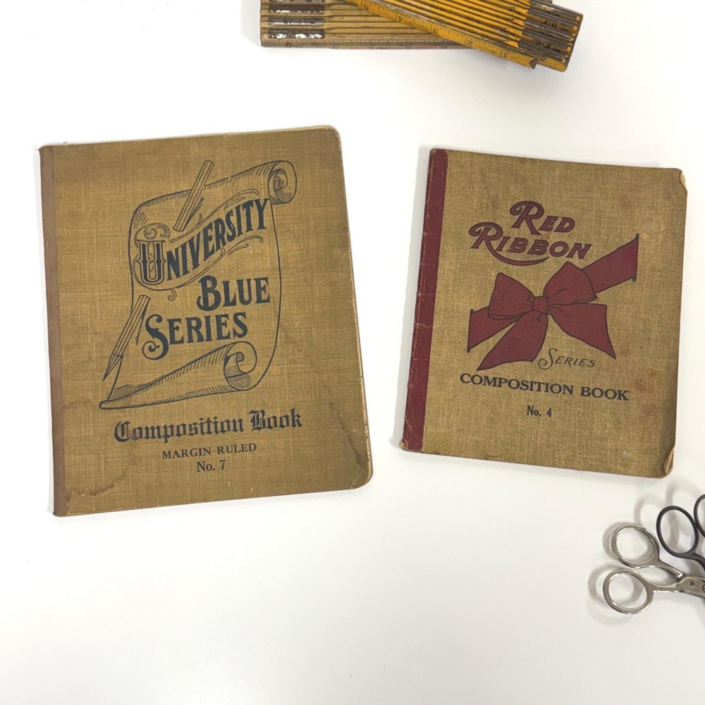 Vintage Composition business books ephemera books for decor